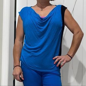 Derek Lam DesigNation Color Block Blue/Black Top